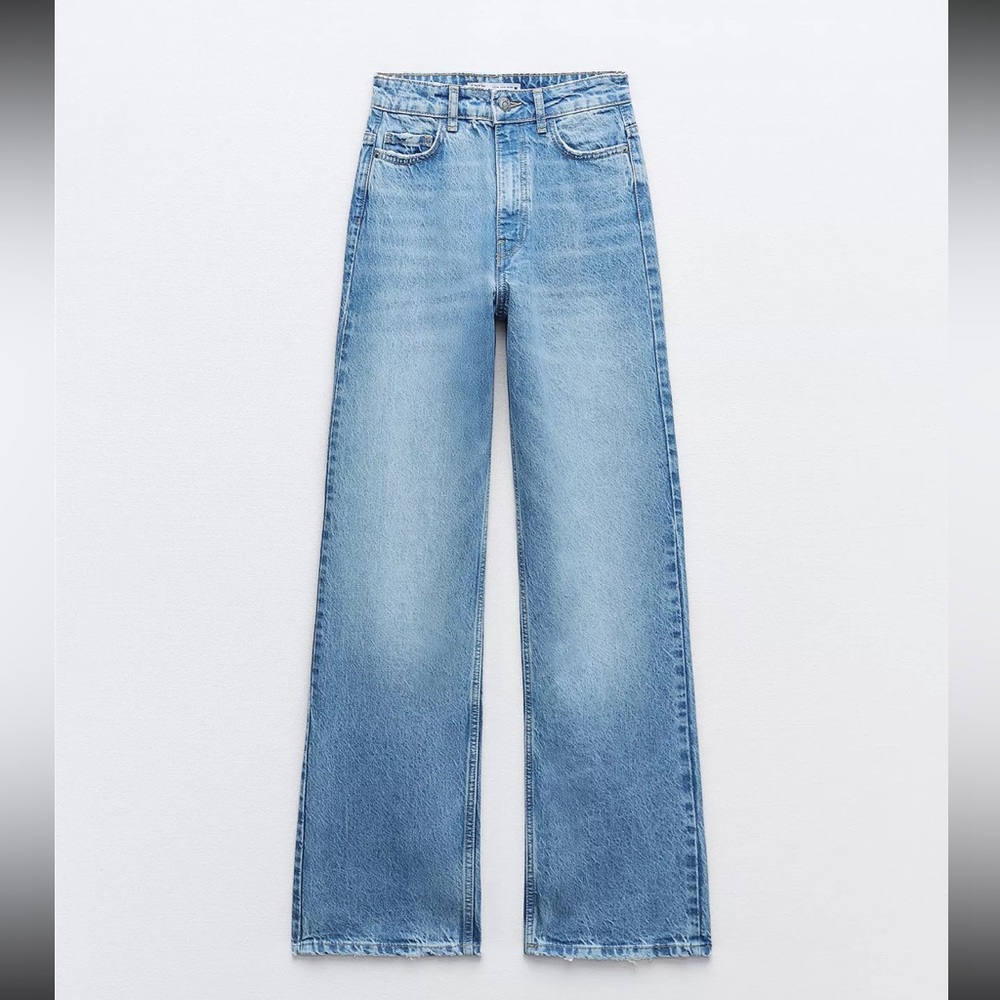 Zara high waisted wide leg jeans